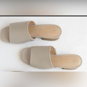 LC Lauren Conrad Ilana stacked heel slide sandals.